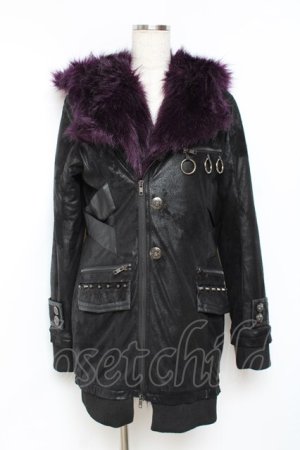 画像: SEX POT ReVeNGe / GORGEOS FUR BLACK コート M 黒 Y-25-11-26-114-SP-CO-SZ-ZY