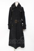 画像1: BPN / 襟ファーデザインロングコート  黒 Y-25-11-26-116-GO-CO-SZ-ZY (1)