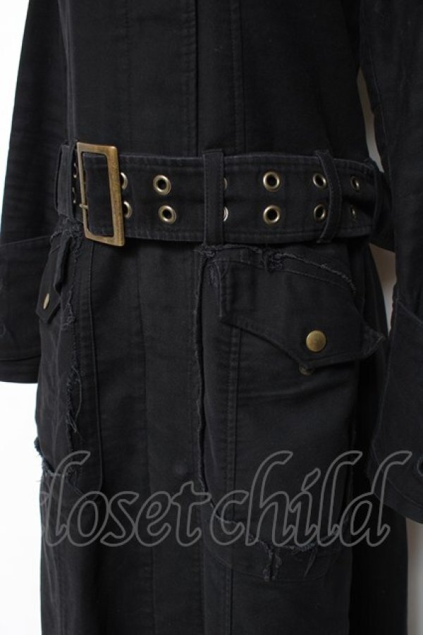 画像4: BPN / 襟ファーデザインロングコート  黒 Y-25-11-26-116-GO-CO-SZ-ZY (4)