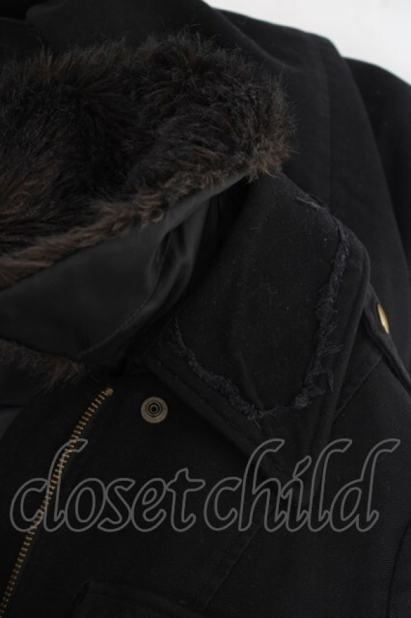 画像6: BPN / 襟ファーデザインロングコート  黒 Y-25-11-26-116-GO-CO-SZ-ZY (6)