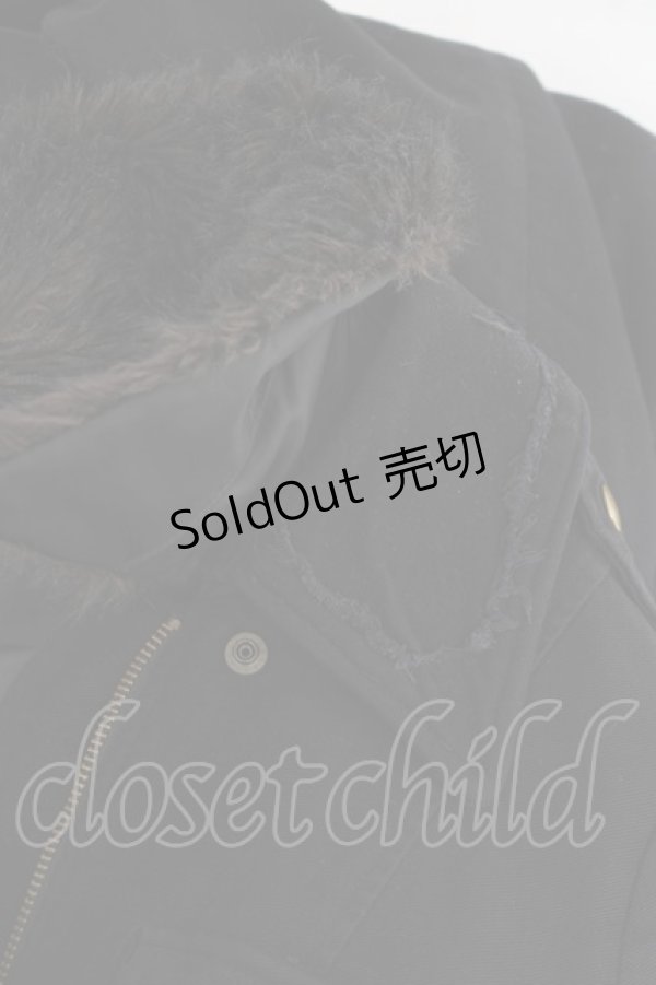 画像6: BPN / 襟ファーデザインロングコート  黒 Y-25-11-26-116-GO-CO-SZ-ZTC033 (6)