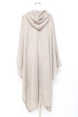 画像2: ALGONQUINS / ニットロングフードポンチョ F ベージュ Y-25-11-26-117-AL-TO-SZ-ZY (2)