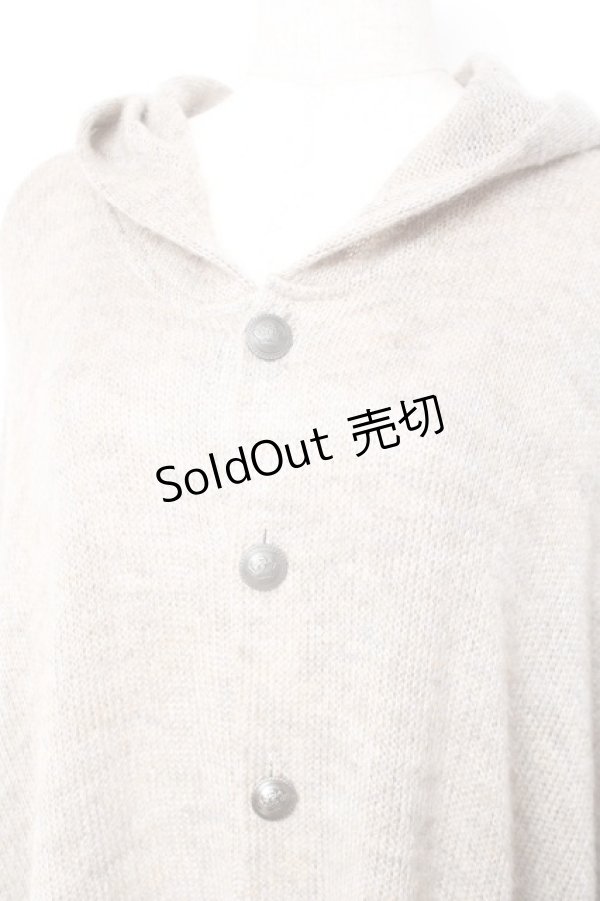 画像3: ALGONQUINS / ニットロングフードポンチョ F ベージュ Y-25-11-26-117-AL-TO-SZ-ZY (3)