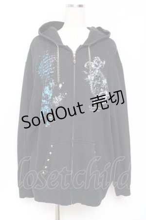 画像: SEX POT ReVeNGe / グラフィックptZIPパーカー F 黒 Y-25-11-26-119-SP-TO-SZ-ZY