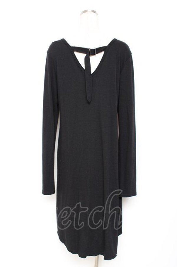 画像2: ALGONQUINS / 肩ZIPプリントロングカットソー F 黒×青 Y-25-11-26-123-AL-TO-SZ-ZS (2)