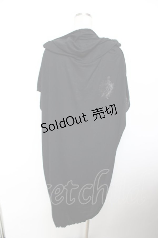 画像2: ALGONQUINS / プリント半袖ロングBIGカットソー F 黒 Y-25-11-26-128-AL-TO-SZ-ZY (2)