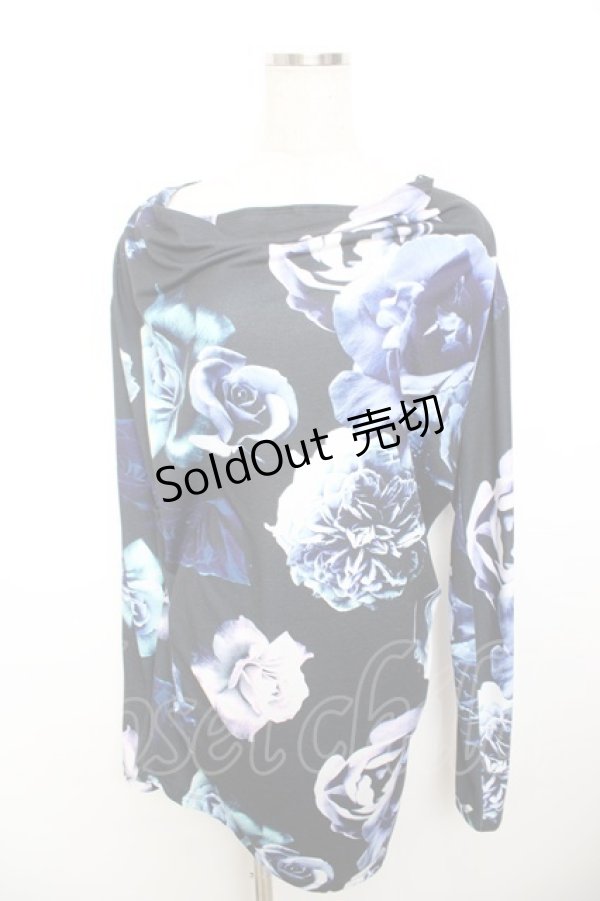 画像1: CIVARIZE / Zest フラワー総柄ドレープカットソー 44 ブラック Y-25-11-26-133-GO-TO-SZ-ZY (1)