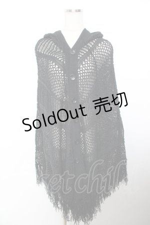 画像: CIVARIZE / Array ローゲージニットポンチョ F ブラック Y-25-11-26-134-GO-TO-SZ-ZY