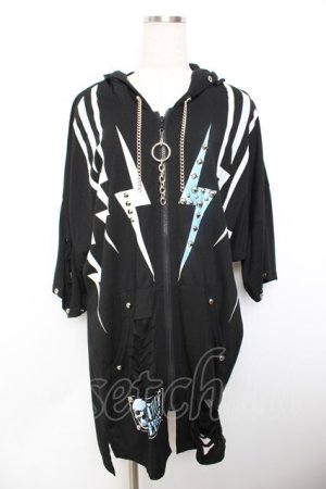 画像: SEX POT ReVeNGe / イナズマptダメージ加工入りパーカー F 黒 Y-25-11-26-138-SP-TO-SZ-ZY