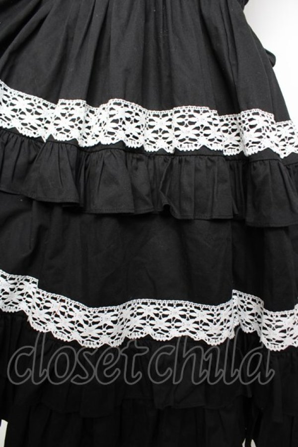 MAM MAXICIMAM / リリックローズラシーヌジャンパースカート 黒 Y-25