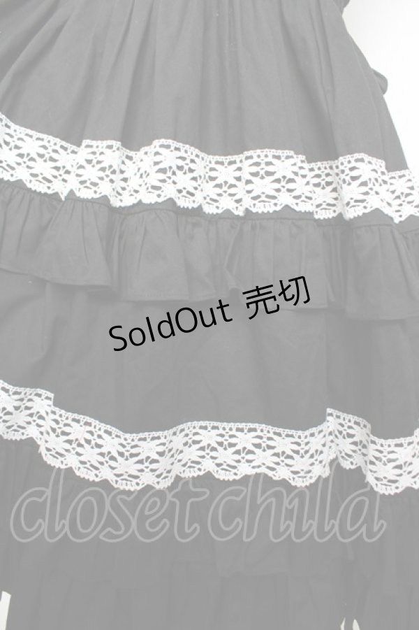 画像4: MAM MAXICIMAM / リリックローズラシーヌジャンパースカート  黒 Y-25-11-26-141-LO-OP-SZ-ZY (4)