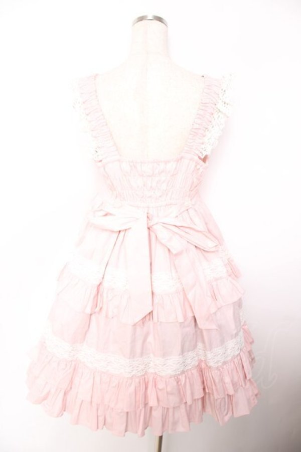 画像2: MAM MAXICIMAM / リリックローズラシーヌジャンパースカート  ピンク Y-25-11-26-142-LO-OP-SZ-ZY (2)