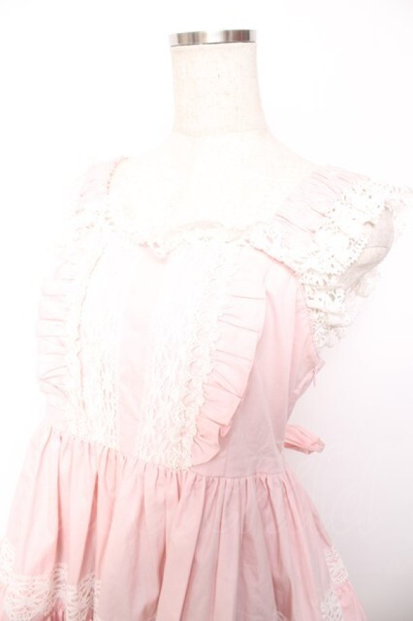 画像3: MAM MAXICIMAM / リリックローズラシーヌジャンパースカート  ピンク Y-25-11-26-142-LO-OP-SZ-ZY (3)