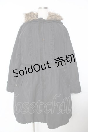 画像: axes femme / ボアライナー付きモッズコート  黒 Y-25-11-26-147-AX-CO-SZ-ZY