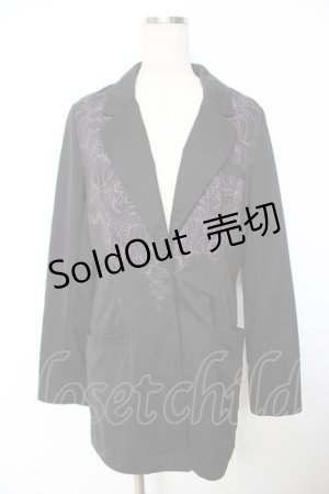 画像: Ozz Croce / プリントジャケット  黒 Y-25-11-26-152-OO-JA-SZ-OS