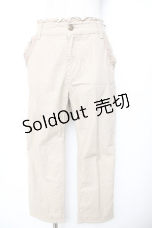 画像: axes femme / 綿麻クロップドパンツ L ベージュ Y-25-11-26-159-AX-PA-SZ-ZI