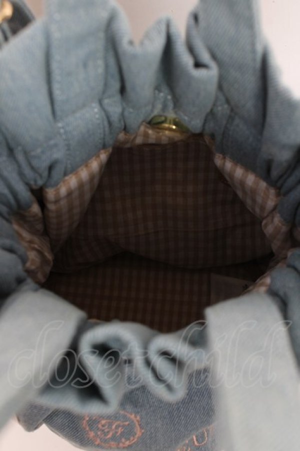 画像4: Maison de FLEUR / デニムギャザー2Wayトートバッグ  デニム Y-25-11-26-017-LO-BG-SZ-ZY (4)