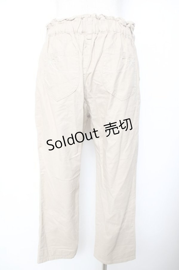 画像2: axes femme / 綿麻クロップドパンツ L ベージュ Y-25-11-26-159-AX-PA-SZ-ZI (2)