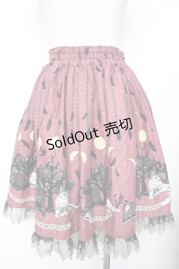 画像2: metamorphose /  Dark night guardianミニスカート  ボルドー Y-25-11-26-164-ME-SK-SZ-ZY (2)