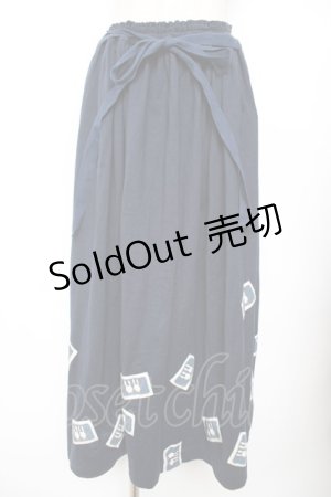 画像: PINK HOUSE / ワッペンスカート  紺 Y-25-11-26-169-LO-SK-SZ-ZY