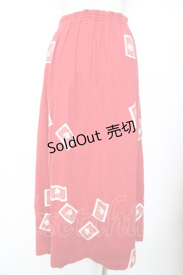 画像2: PINK HOUSE / ワッペンスカート  赤 Y-25-11-26-170-LO-SK-SZ-ZY (2)