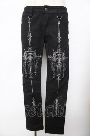 画像: SEX POT ReVeNGe / SEXCOLOR STITCH SKINNY PANTS M 黒 Y-25-11-26-182-SP-PA-SZ-ZY