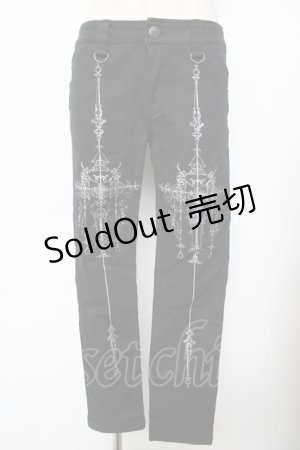 画像: SEX POT ReVeNGe / SEXCOLOR STITCH SKINNY PANTS M 黒 Y-25-11-26-182-SP-PA-SZ-ZY