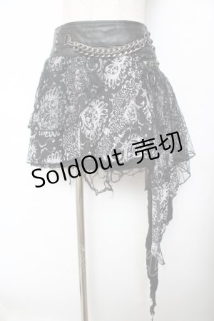 画像: SEX POT ReVeNGe / レイヤードアシメシフォンスカート M 黒 Y-25-11-26-183-SP-SK-SZ-ZY