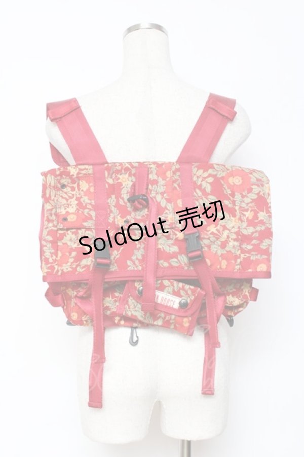 画像1: PINK HOUSE / 花柄リュック  赤 Y-25-11-26-019-LO-BG-SZ-ZY (1)