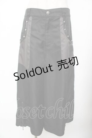 画像: ALGONQUINS / 裾ZIPワイドパンツ F 黒 Y-25-11-26-186-AL-PA-SZ-ZY