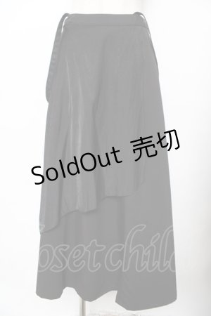 画像: ALGONQUINS / レイヤードスカート F 黒 Y-25-11-26-187-AL-SK-SZ-ZY