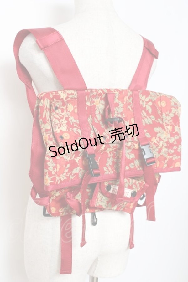 画像2: PINK HOUSE / 花柄リュック  赤 Y-25-11-26-019-LO-BG-SZ-ZY (2)