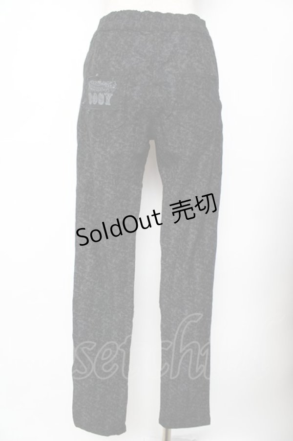 画像2: ALGONQUINS / タイダイスキニーパンツ 2 黒 Y-25-11-26-191-AL-PA-SZ-ZY (2)