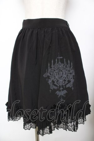 画像: Moi-meme-Moitie / シャンデリアプリントスカート 2 ブラック Y-25-11-26-197-MO-SK-SZ-ZY