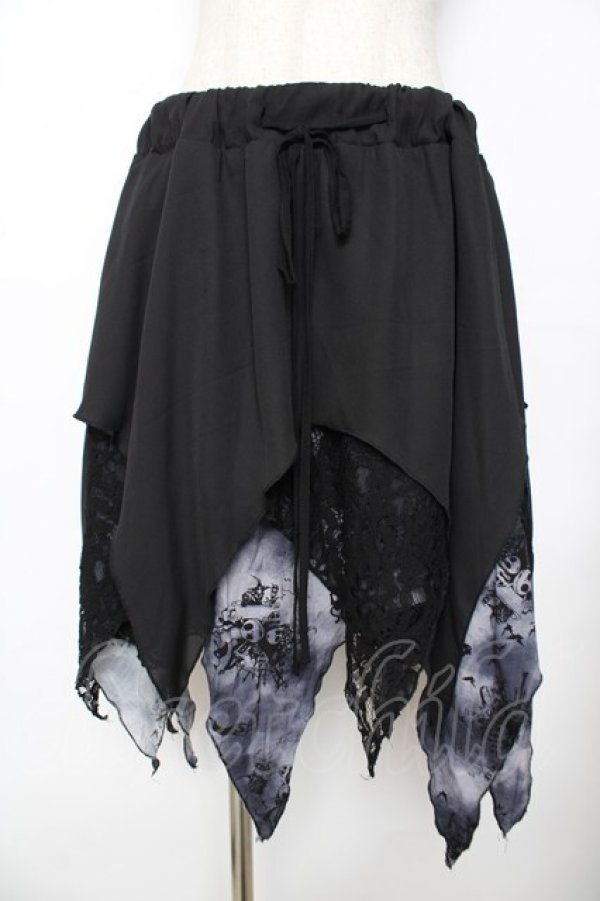 画像1: h.NAOTO / ナイトメアー・ビフォア・クリスマス スカート  黒 Y-25-11-26-200-HN-SK-SZ-ZY (1)