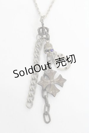 画像: SEX POT ReVeNGe / 手錠×クロスネックレス  シルバー Y-25-11-26-003-SP-AC-SZ-ZY