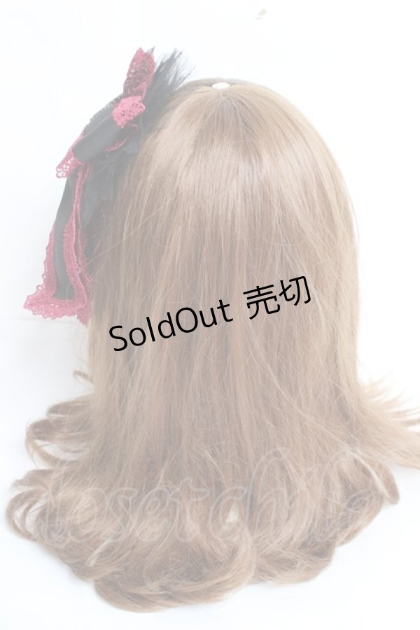 画像3: Moi-meme-Moitie / M+CROIXリボンレースカチューシャ  ブラック×レッド Y-25-11-26-024-MO-AC-SZ-ZY (3)