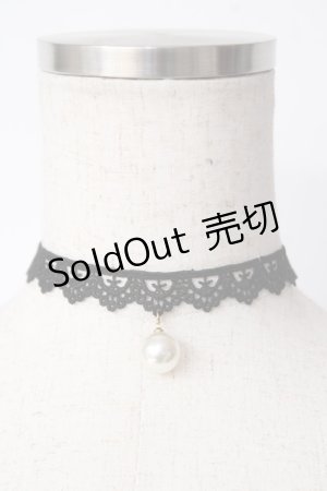 画像: BABY, THE STARS SHINE BRIGHT / 夢見る乙女のパールレースチョーカー  黒 Y-25-11-30-001-BA-AC-SZ-ZY