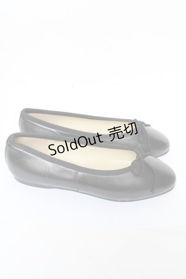 画像4: PINK HOUSE / リボン付きフラットパンプス M 黒 Y-25-11-30-044-LO-SH-SZ-ZY (4)