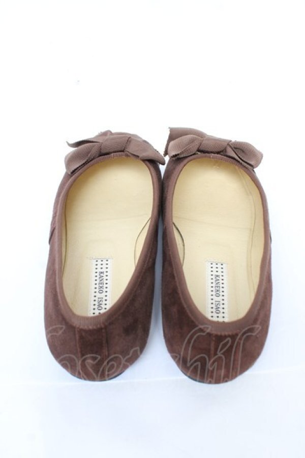 画像3: KANEKO ISAO / リボンスウェードパンプス M ブラウン Y-25-11-30-045-EL-SH-SZ-ZY (3)