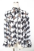 画像1: ATELIER PIERROT / Diamond Circus ブラウス  白 Y-25-11-30-047-EL-BL-SZ-ZY (1)