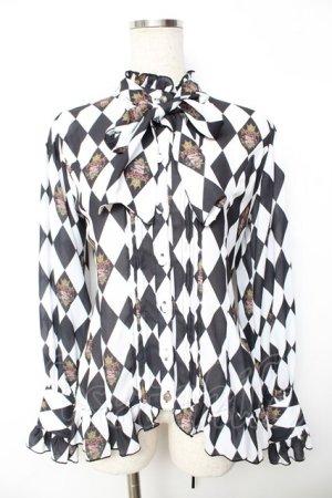 画像: ATELIER PIERROT / Diamond Circus ブラウス  白 Y-25-11-30-047-EL-BL-SZ-ZY