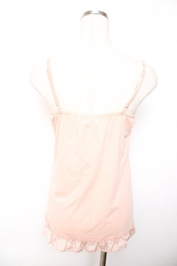 画像2: axes femme / サテンbigリボンキャミソール M 淡ピンク Y-25-11-30-048-AX-TO-SZ-ZY (2)