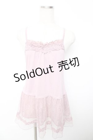 画像: axes femme / レース重ねキャミ M アワピンク Y-25-11-30-049-AX-TO-SZ-ZY