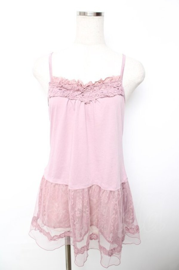 画像1: axes femme / レース重ねキャミ M アワピンク Y-25-11-30-049-AX-TO-SZ-ZY (1)
