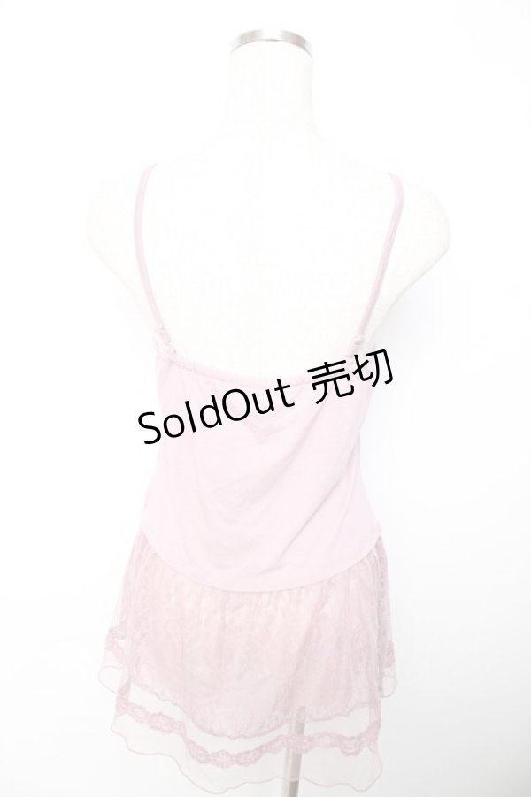 画像2: axes femme / レース重ねキャミ M アワピンク Y-25-11-30-049-AX-TO-SZ-ZY (2)