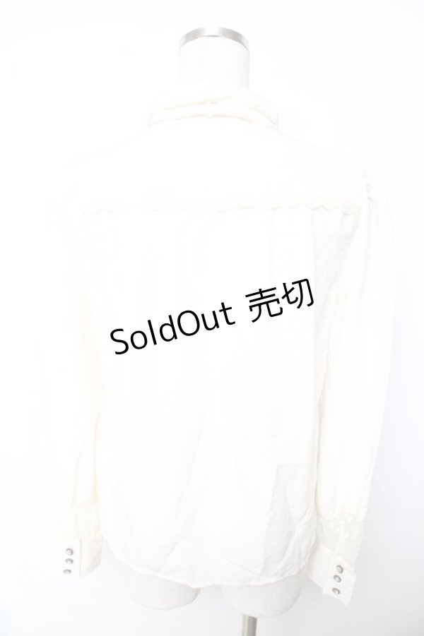 画像2: axes femme Kawaii / ヨークタックブラウス M 生成り Y-25-11-30-050-AX-BL-SZ-ZS (2)