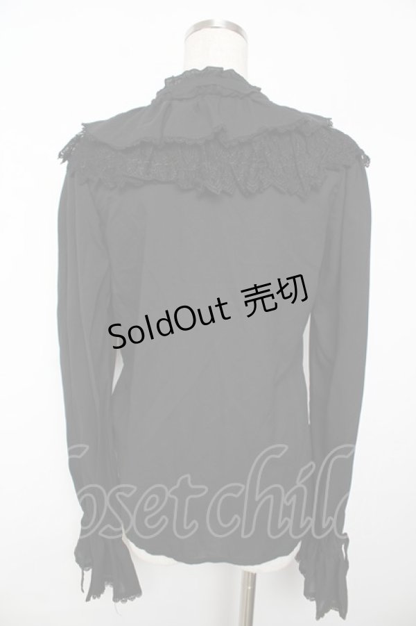 画像2: axes femme Kawaii / バラレースフリブラウスル M 黒 Y-25-11-30-061-AX-BL-SZ-ZY (2)
