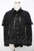 画像1: axes femme Kawaii / レースケープブラウス M 黒 Y-25-11-30-062-AX-BL-SZ-ZY (1)
