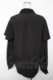 画像2: axes femme / メロディ刺繍ケープ袖ブラウス L 黒 Y-25-11-30-065-AX-BL-SZ-ZY (2)